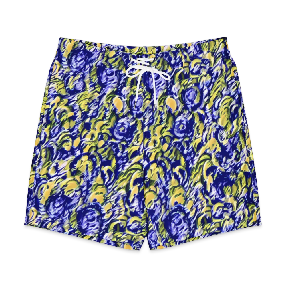 Cobalt Bloomstorm on Men's Board Shorts — Front