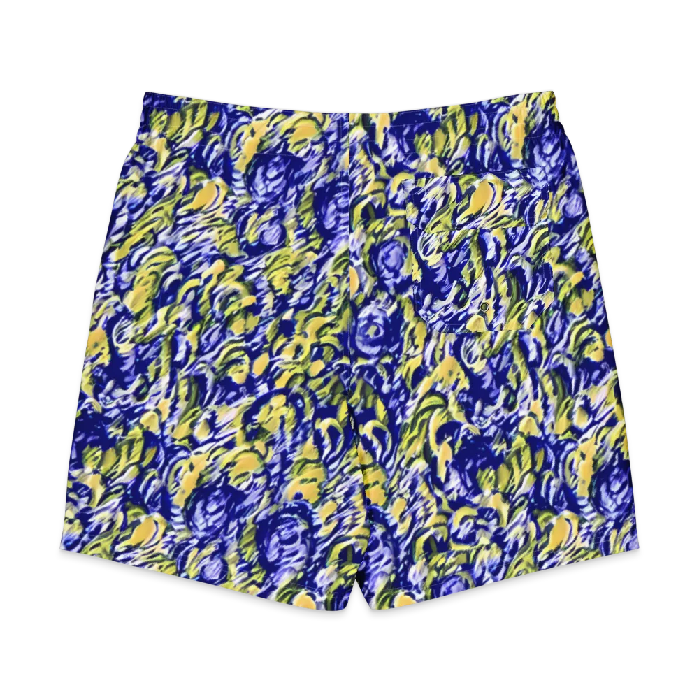 Cobalt Bloomstorm on Men's Board Shorts — Back