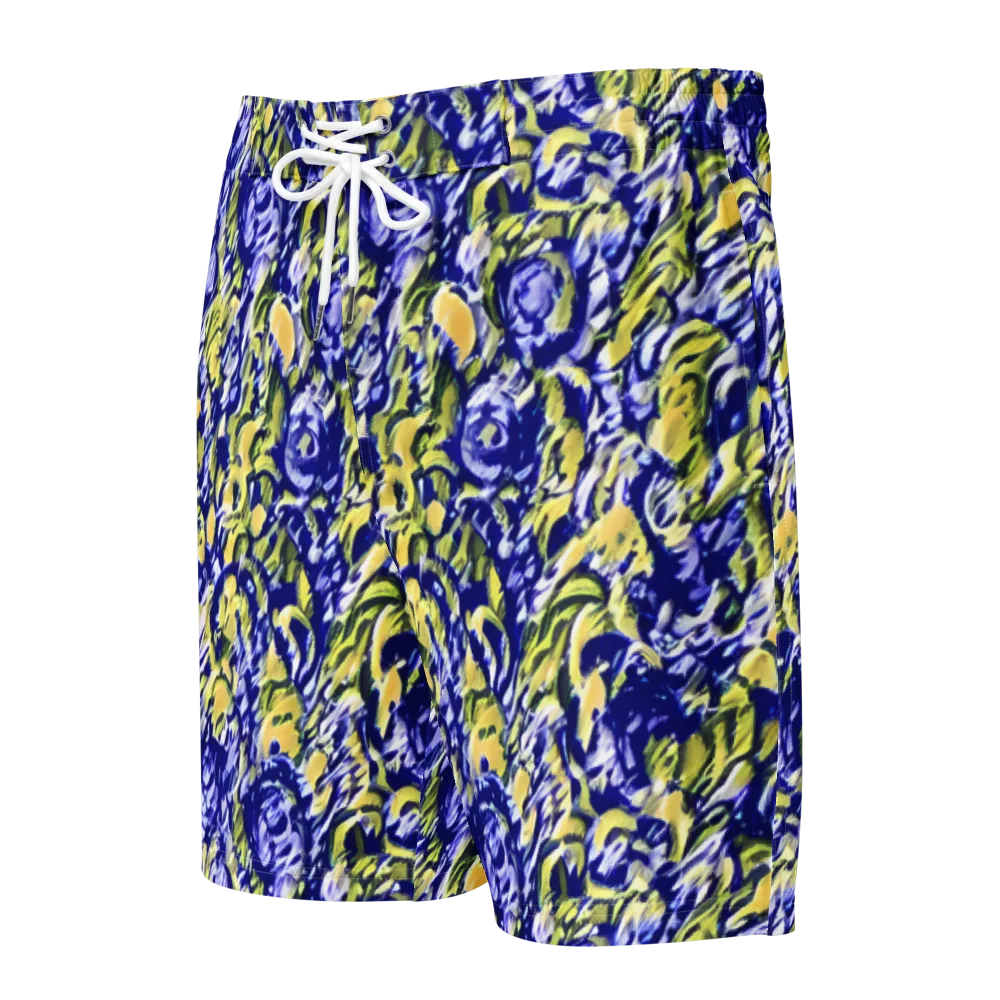 Cobalt Bloomstorm on Men's Board Shorts — Front