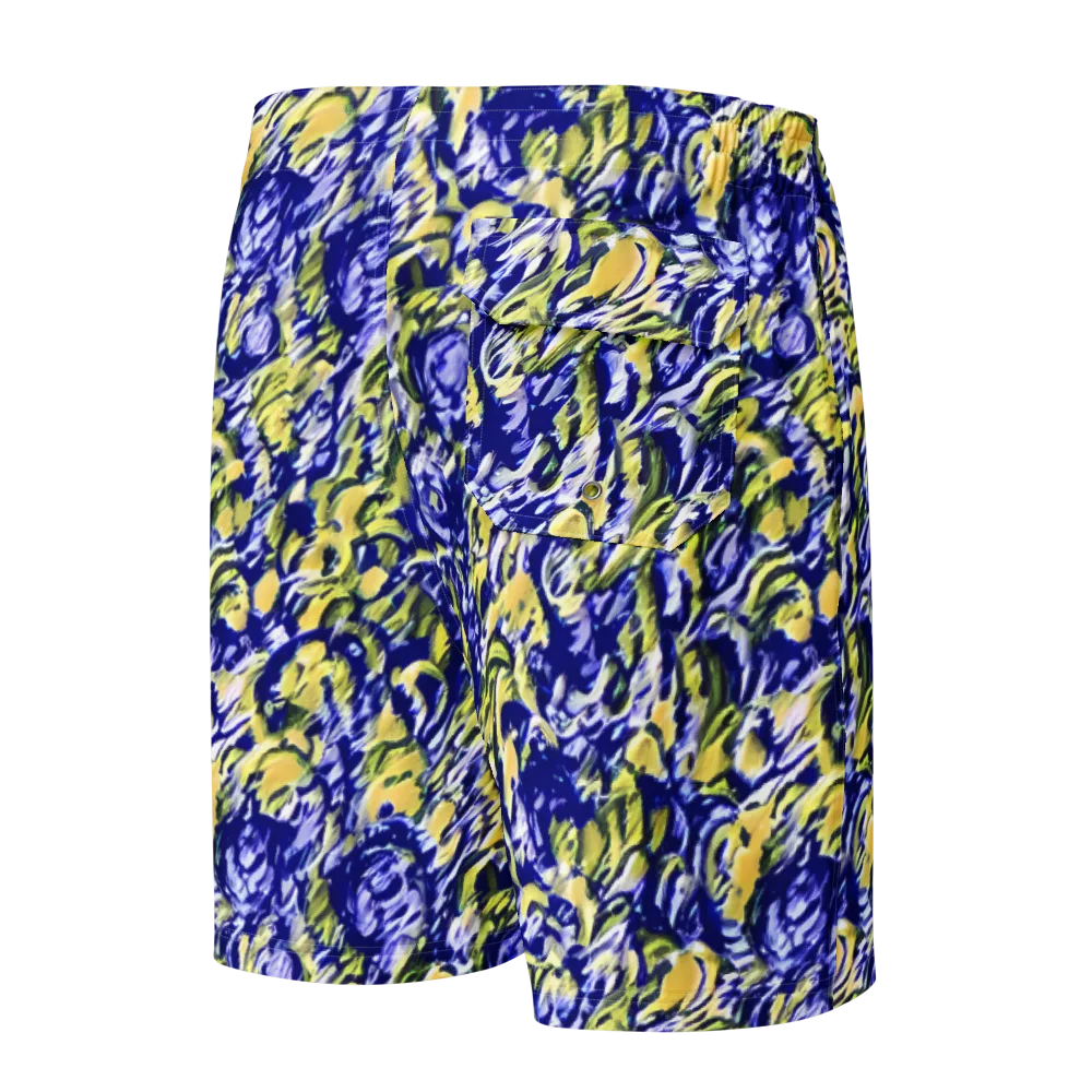 Cobalt Bloomstorm on Men's Board Shorts — Back