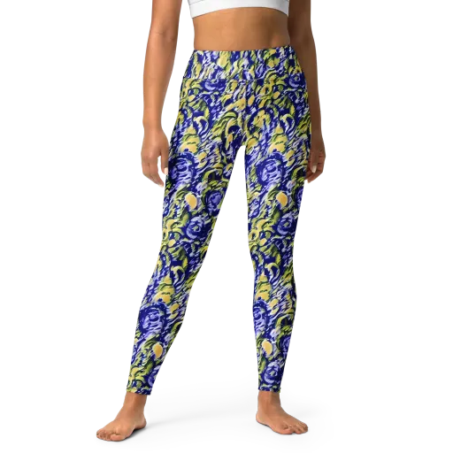 Cobalt Bloomstorm on a Yoga Leggings