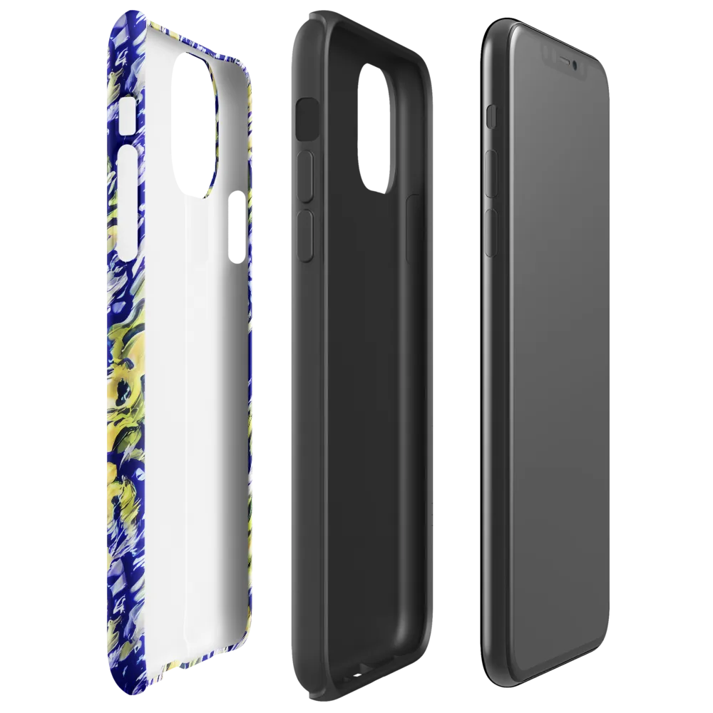 Cobalt Bloomstorm on Tough Case for iPhone® — Right