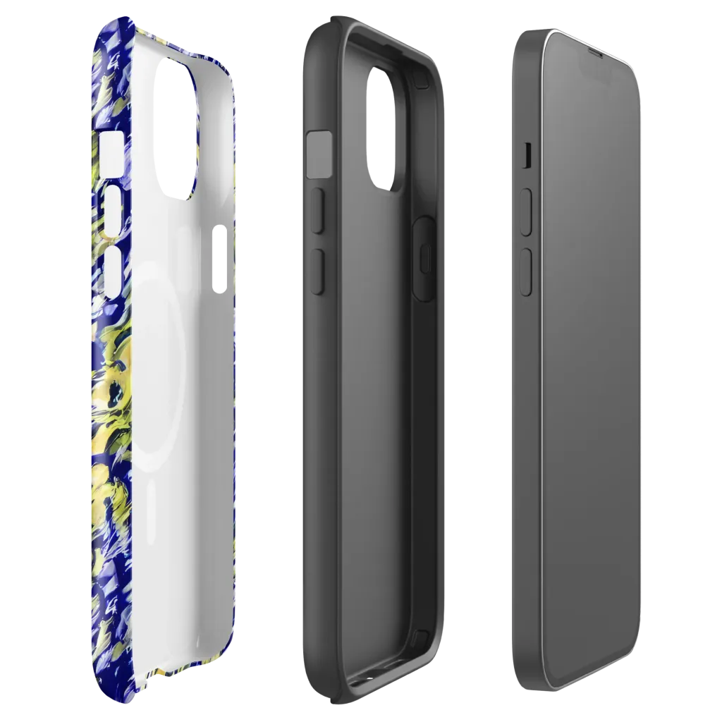 Cobalt Bloomstorm on MagSafe Tough Case for iPhone® — Front