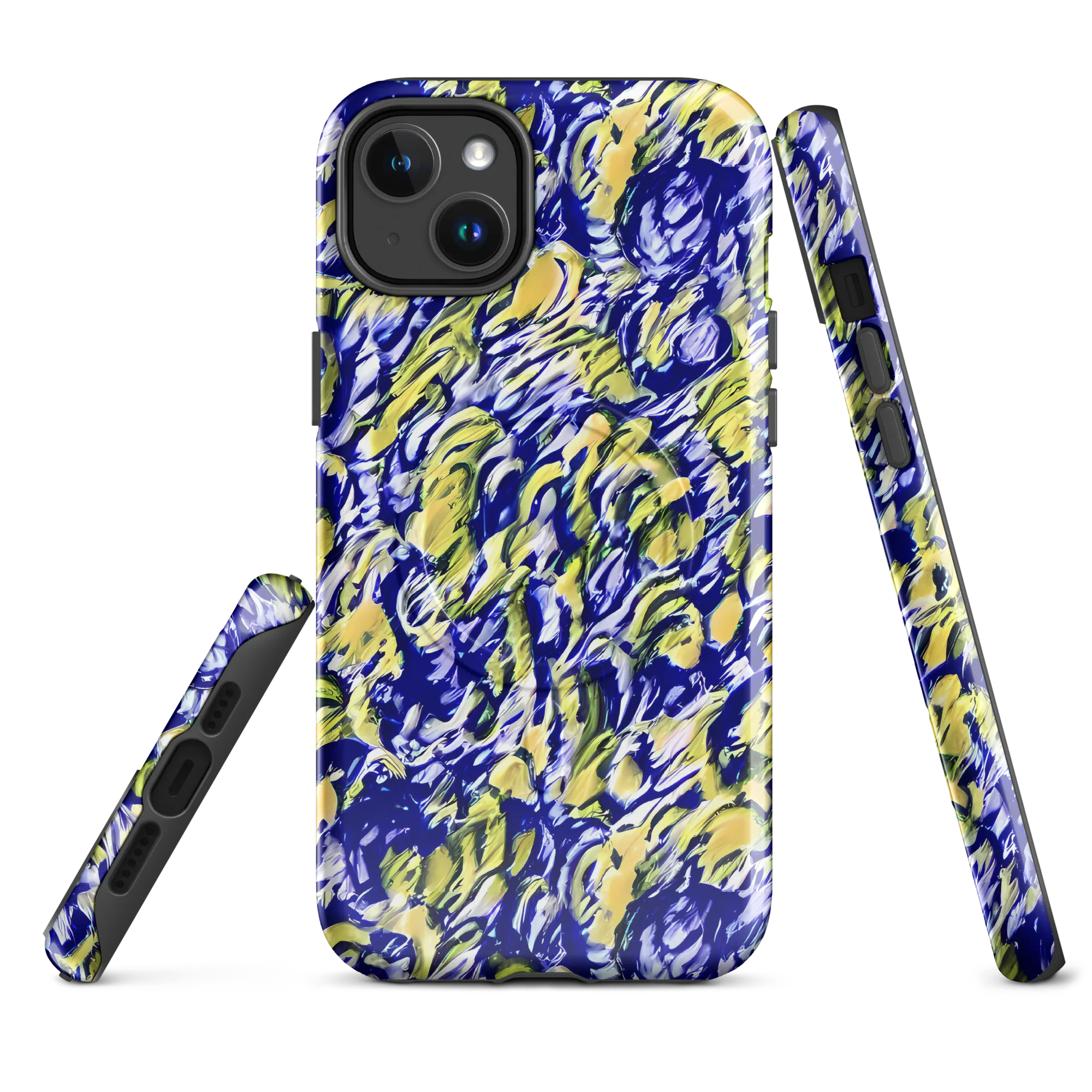 Cobalt Bloomstorm on MagSafe Tough Case for iPhone® — Front