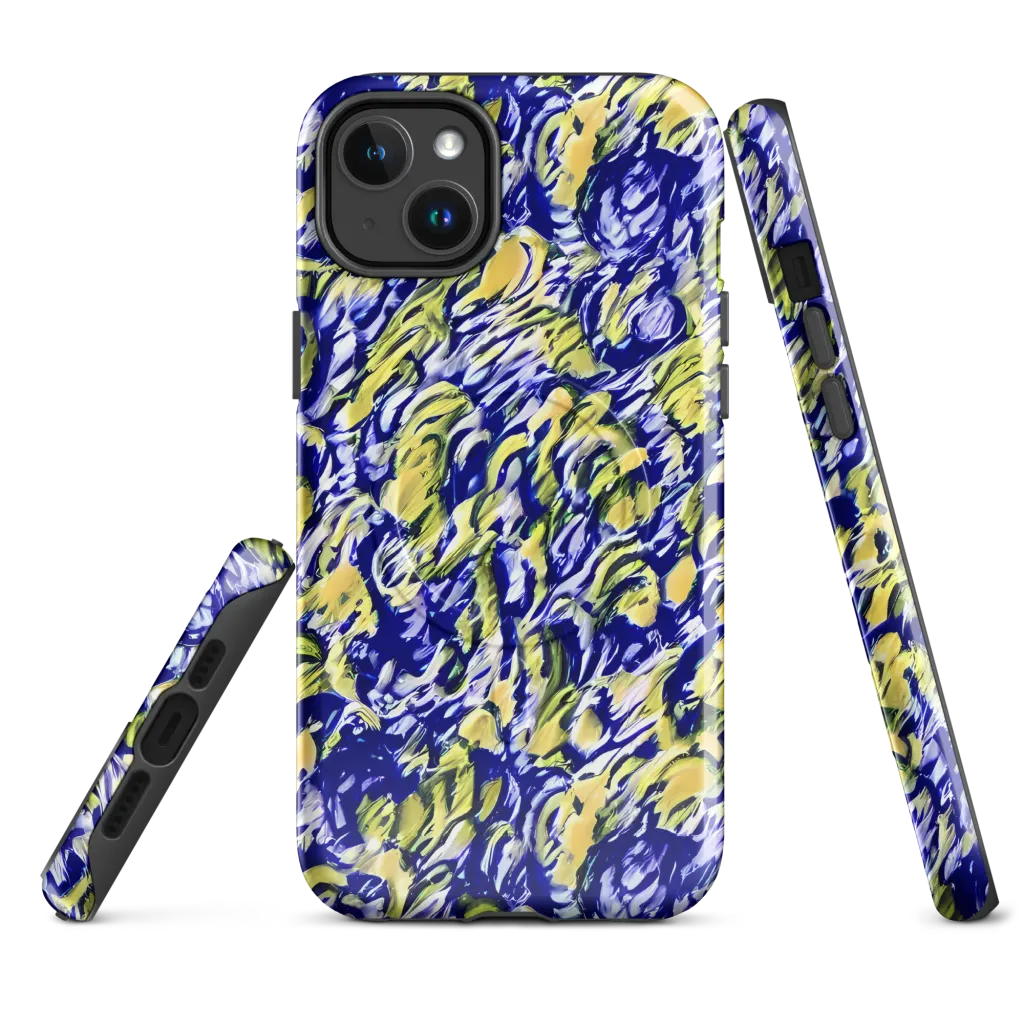 Cobalt Bloomstorm on MagSafe Tough Case for iPhone® — Front