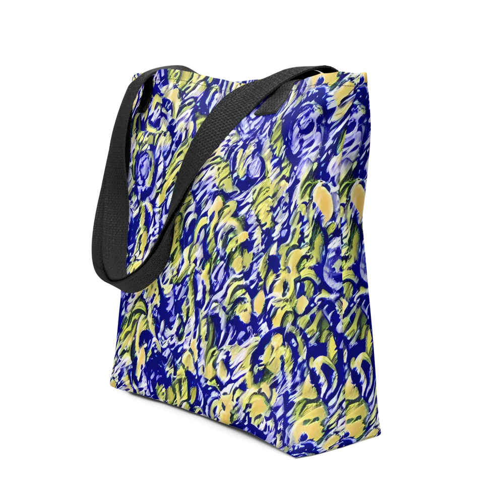 Cobalt Bloomstorm on Tote Bag — Front