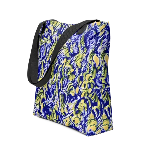 Cobalt Bloomstorm on a Tote Bag