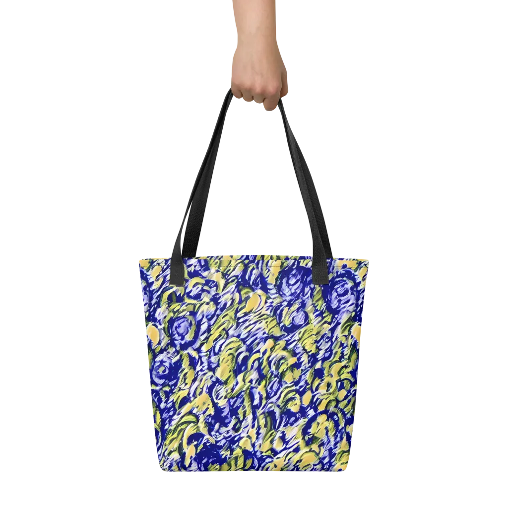 Cobalt Bloomstorm on Tote Bag — Front
