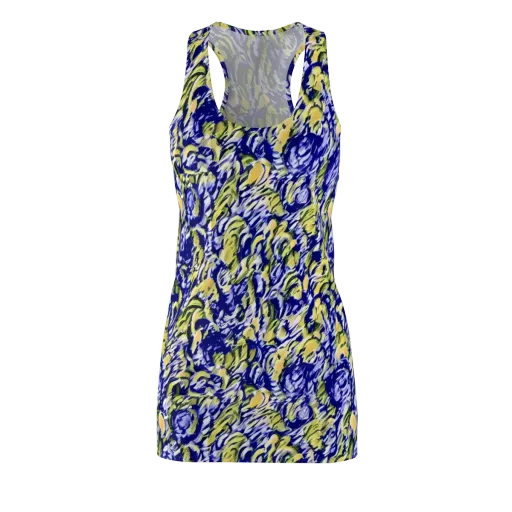 Cobalt Bloomstorm on a Racerback Dress