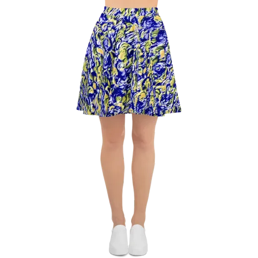 Cobalt Bloomstorm on a Skater Skirt