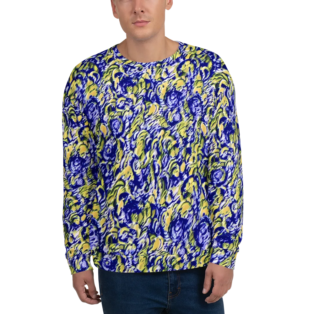 Cobalt Bloomstorm on Sweatshirt — Front
