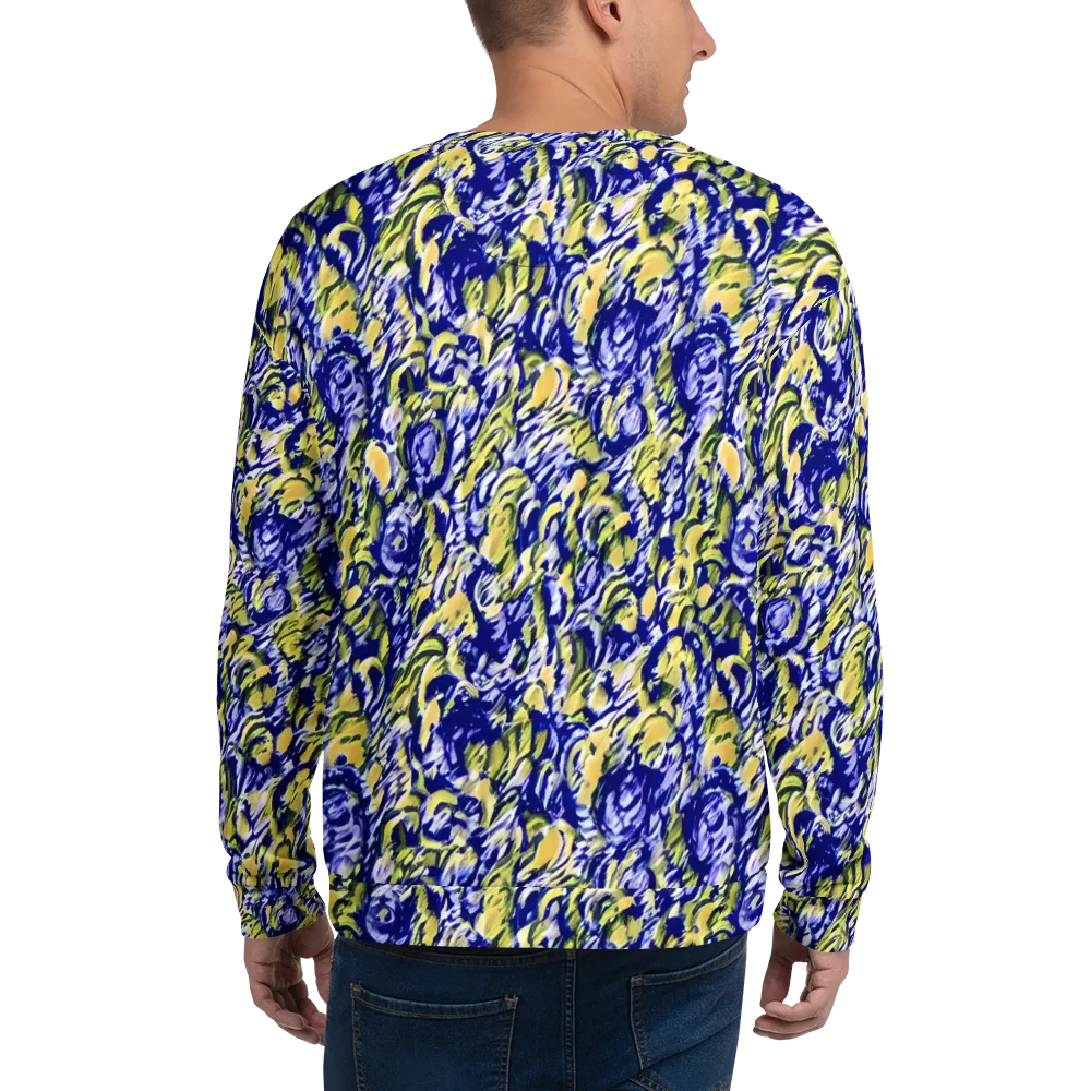 Cobalt Bloomstorm on Sweatshirt — Back