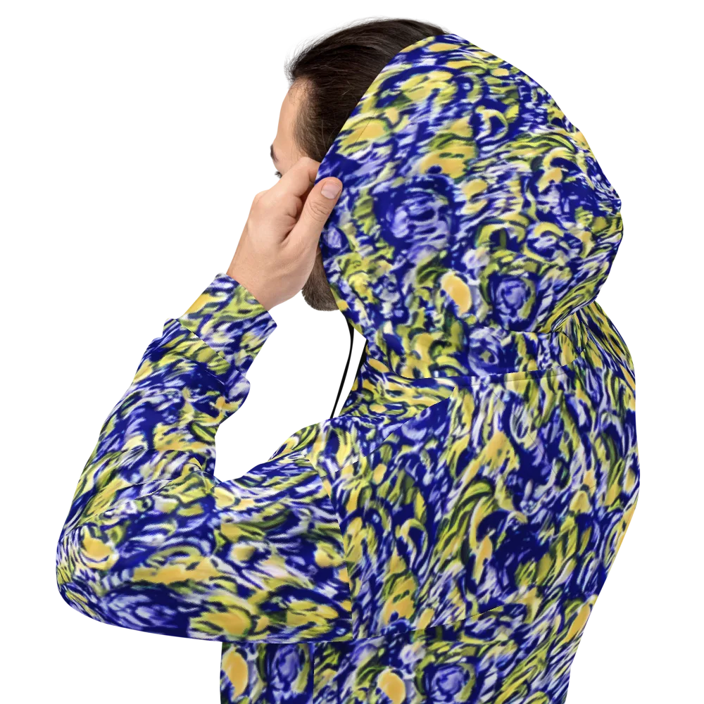 Cobalt Bloomstorm on Hoodie — Back