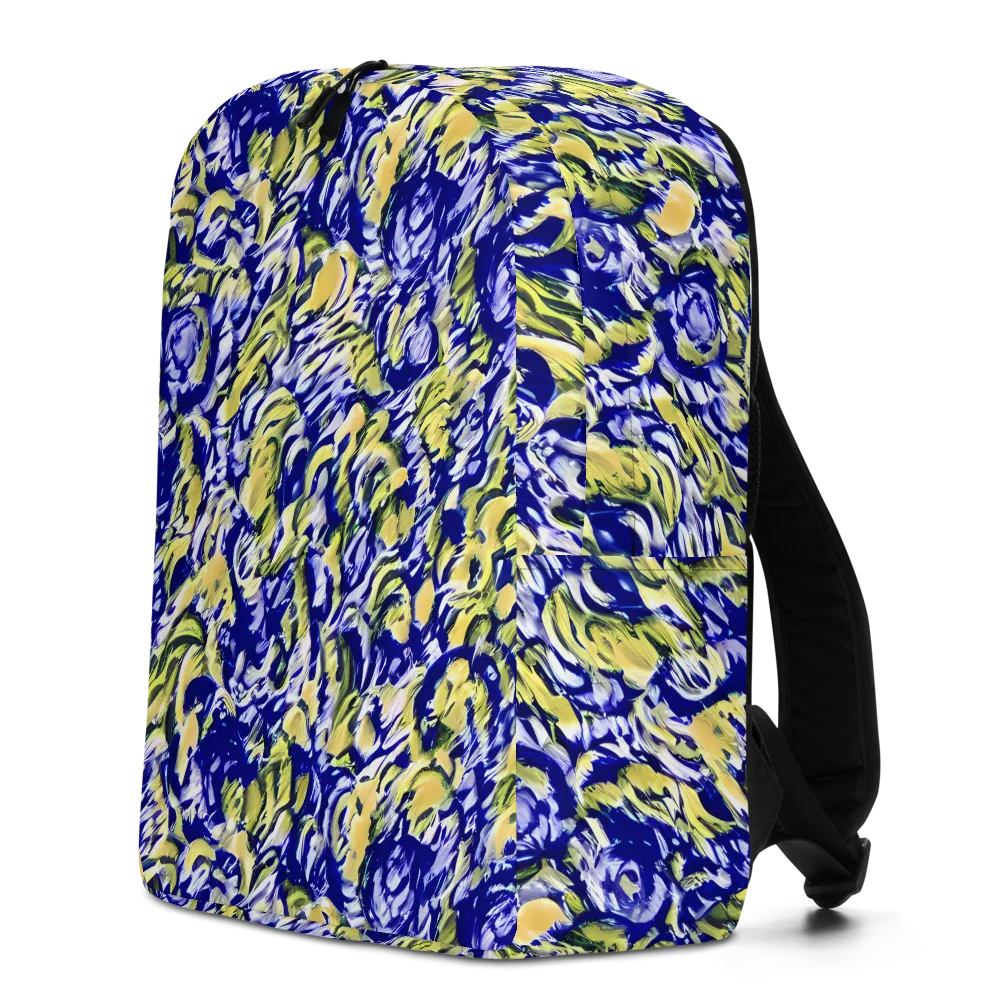 Cobalt Bloomstorm on Minimalist Backpack — Left