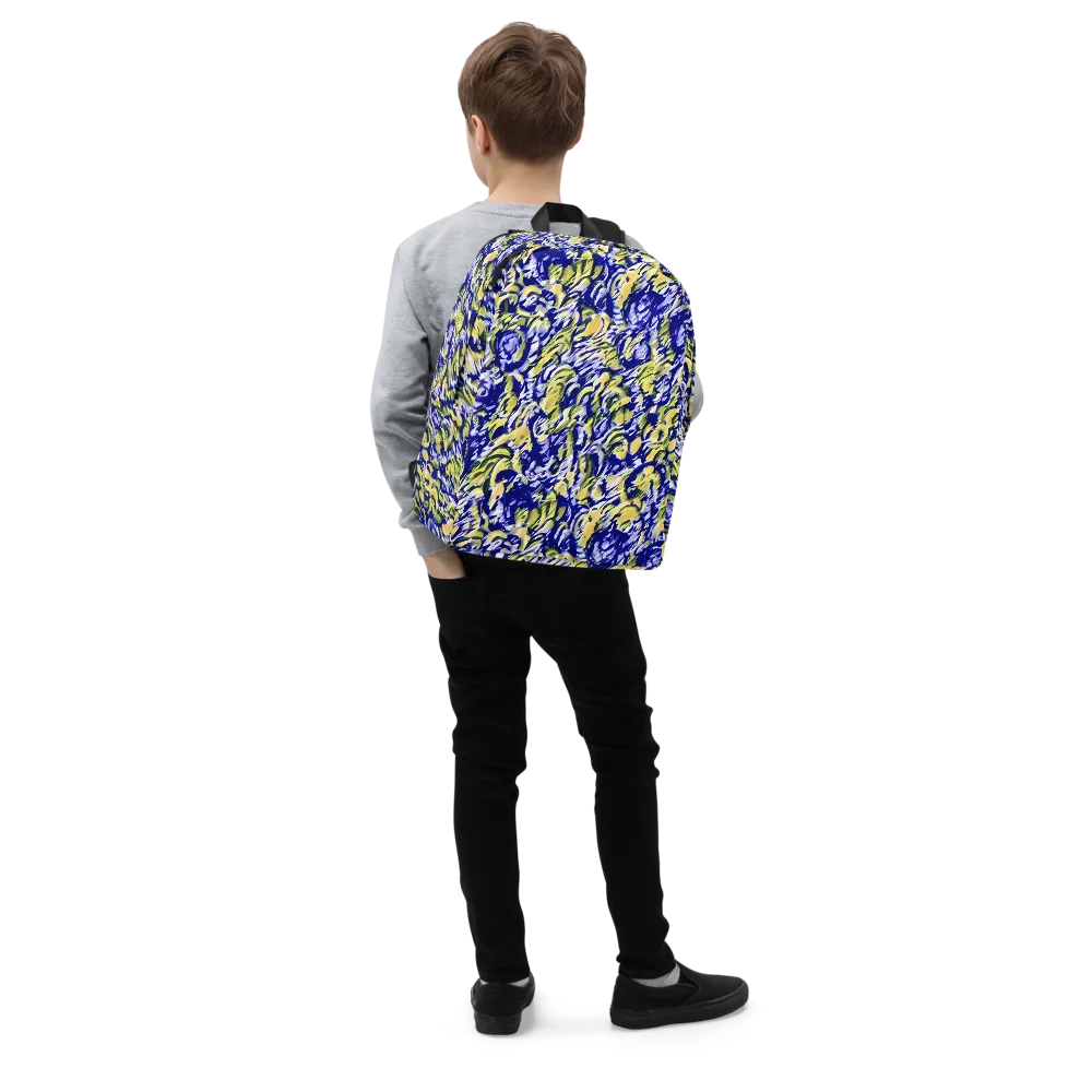 Cobalt Bloomstorm on Minimalist Backpack — Right Front