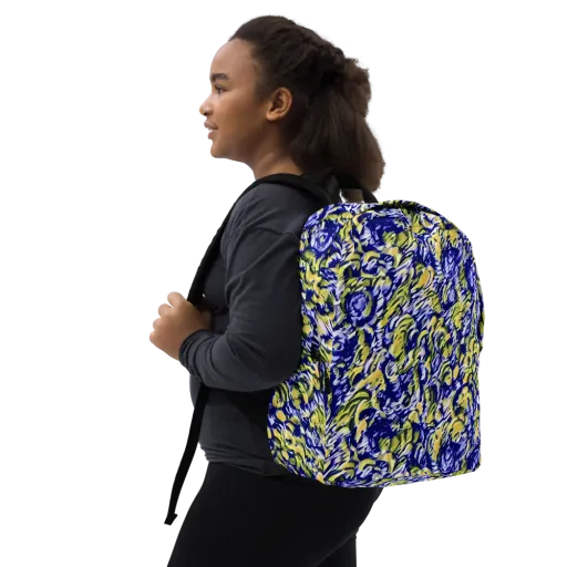 Cobalt Bloomstorm on a Minimalist Backpack
