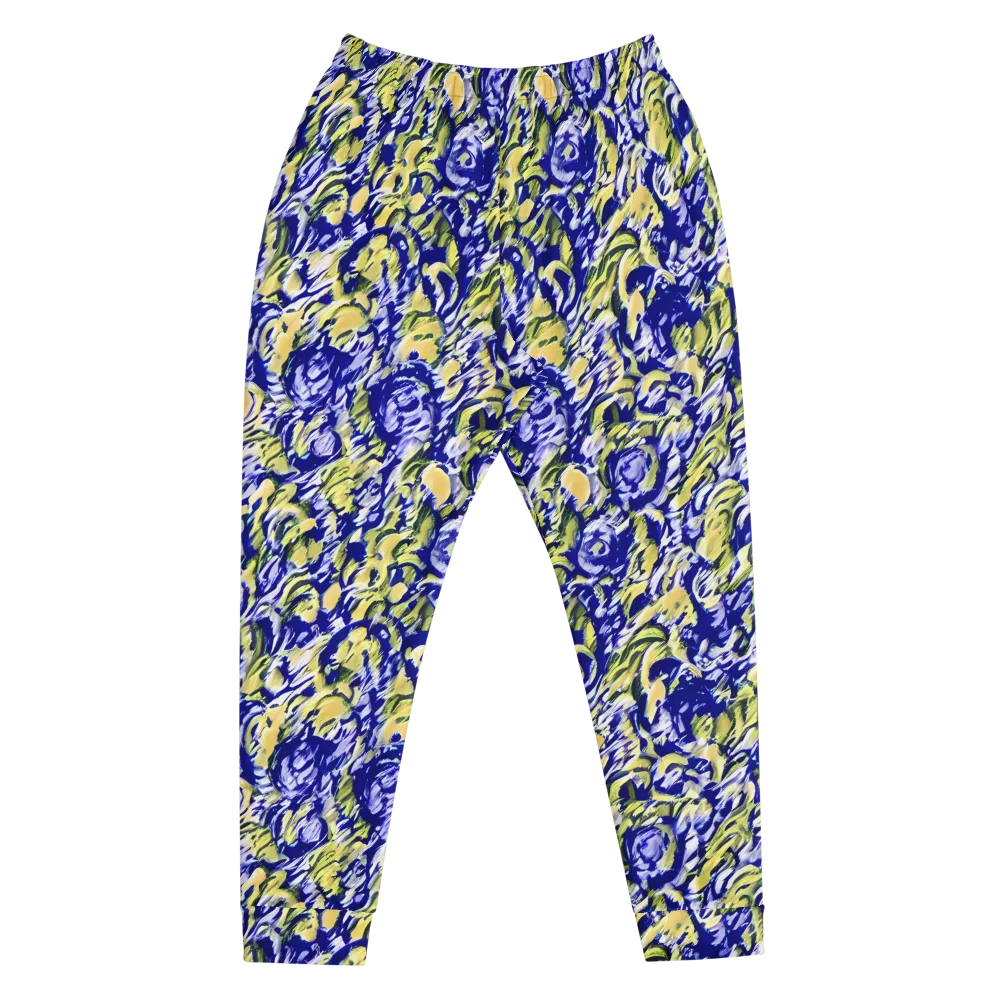 Cobalt Bloomstorm on Men's Joggers — Front