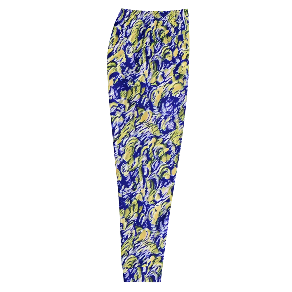 Cobalt Bloomstorm on Men's Joggers — Right