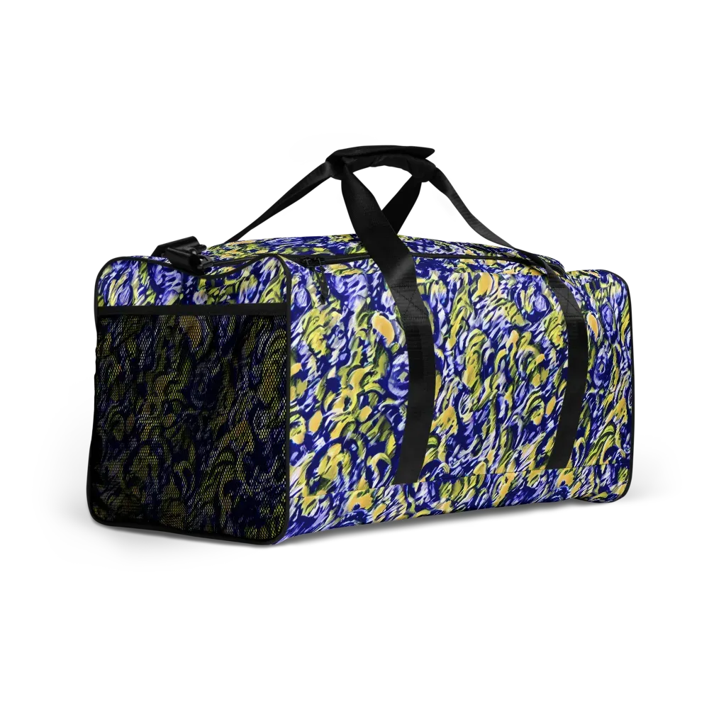 Cobalt Bloomstorm on Duffle Bag — Right Front