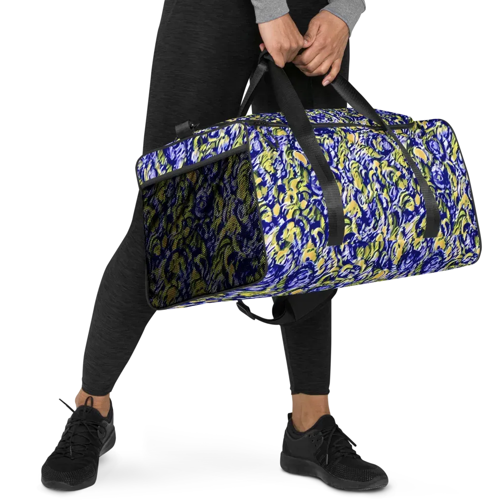 Cobalt Bloomstorm on Duffle Bag — Right Front