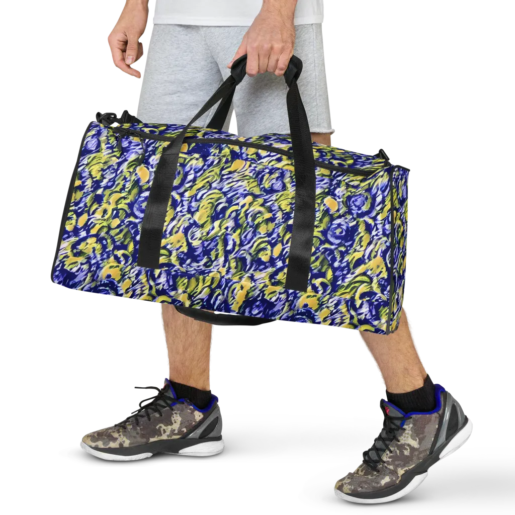 Cobalt Bloomstorm on Duffle Bag — Front