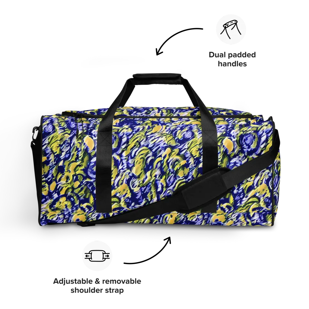 Cobalt Bloomstorm on Duffle Bag — Front