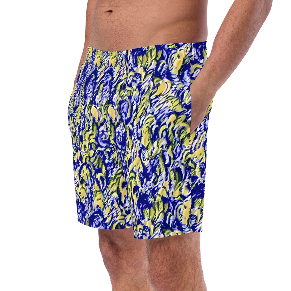 Cobalt Bloomstorm on Swim Trunks — Left Front