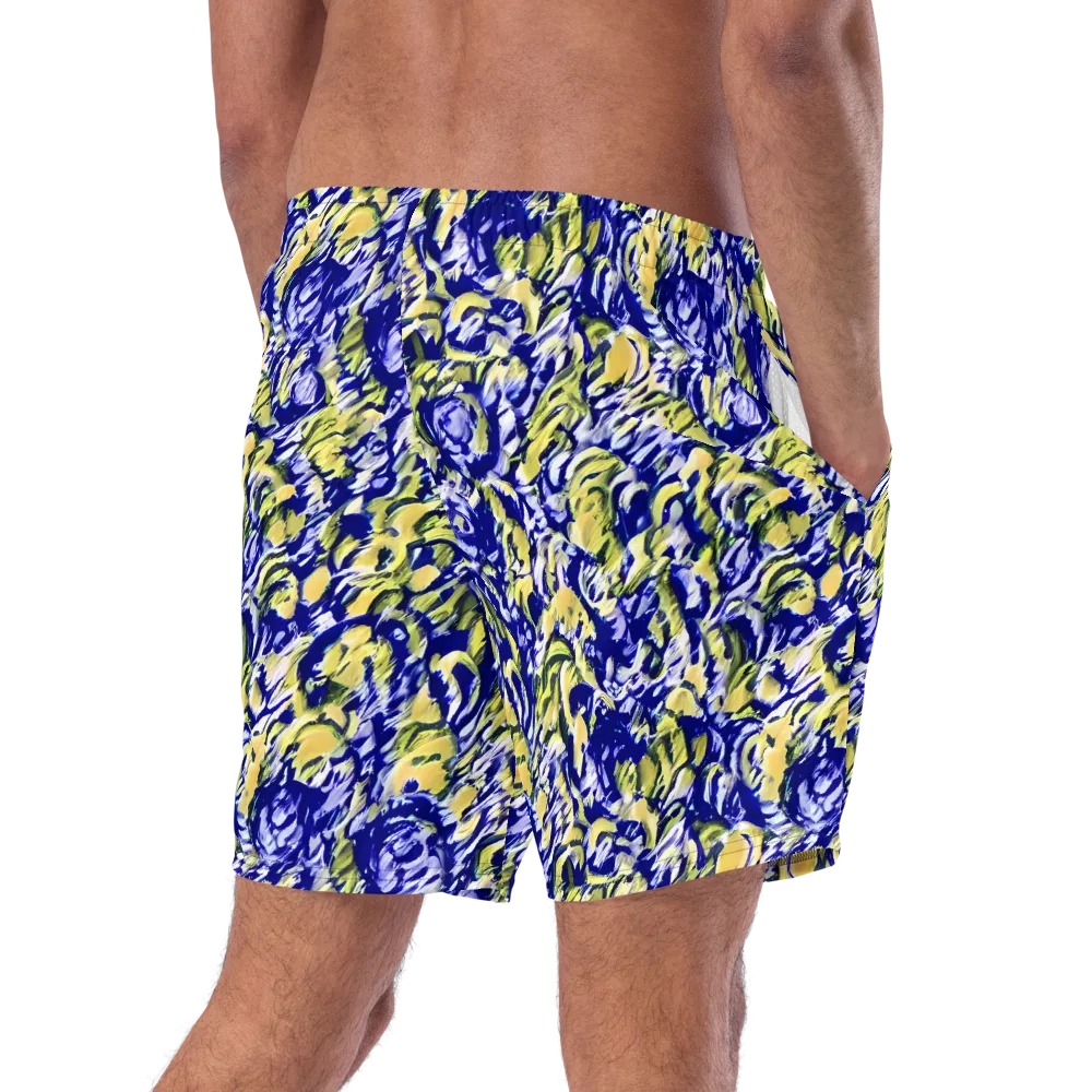 Cobalt Bloomstorm on Swim Trunks — Right Back