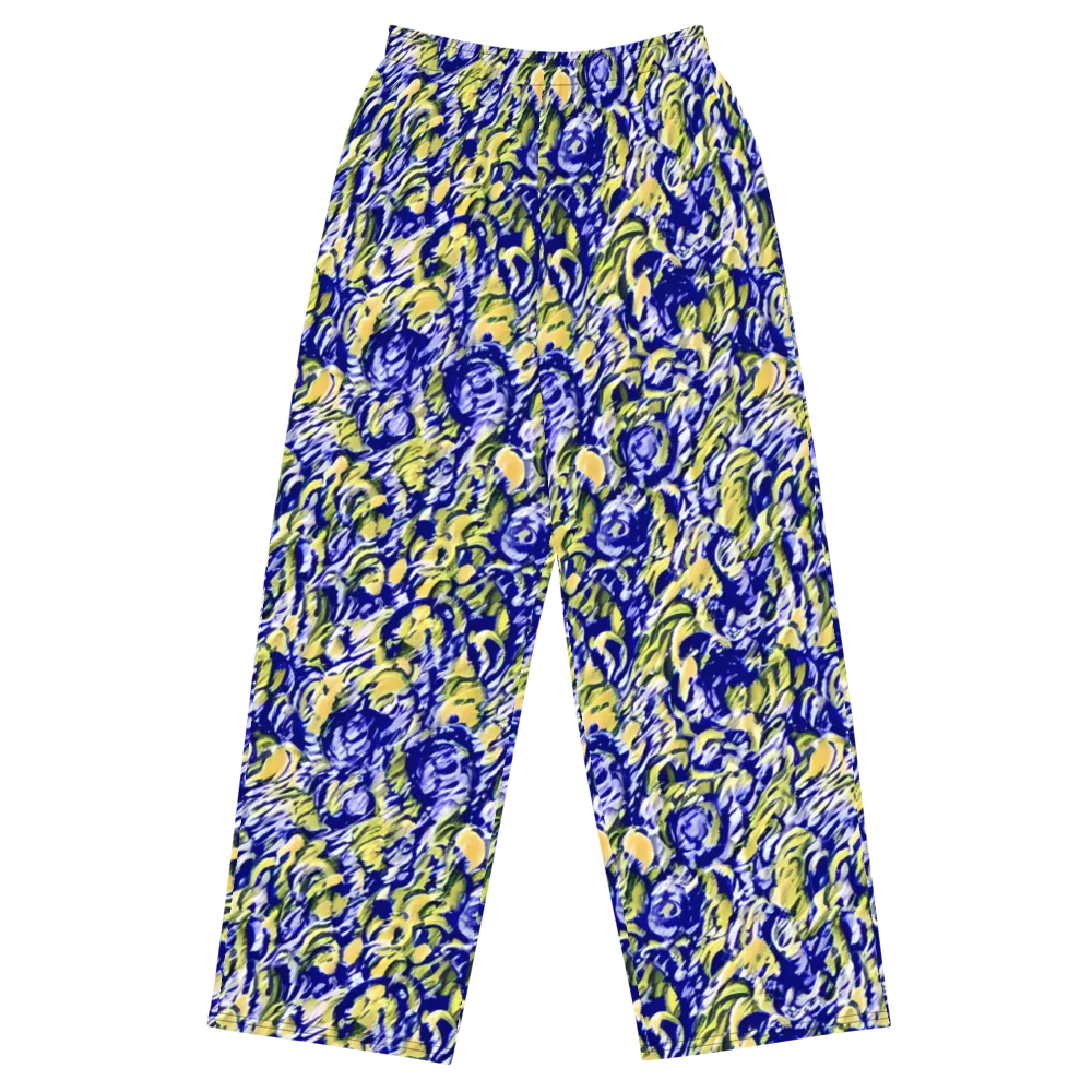 Cobalt Bloomstorm on Wide-Leg Pants — Front