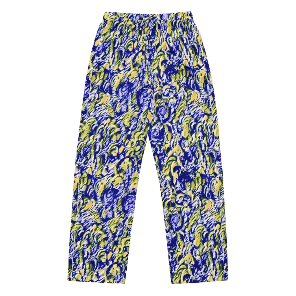 Cobalt Bloomstorm on Women's Pajama Pants — Front