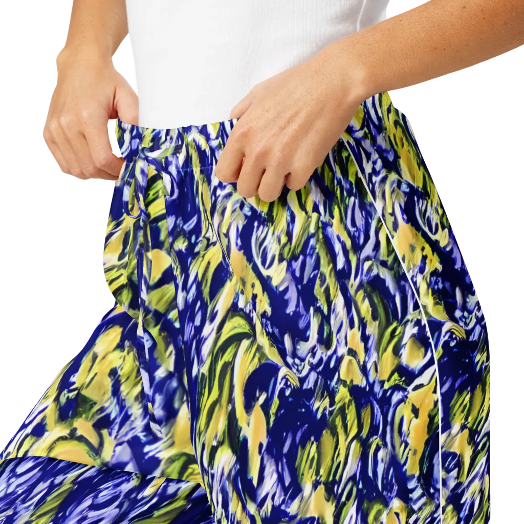 Cobalt Bloomstorm on Women's Pajama Pants — Product details