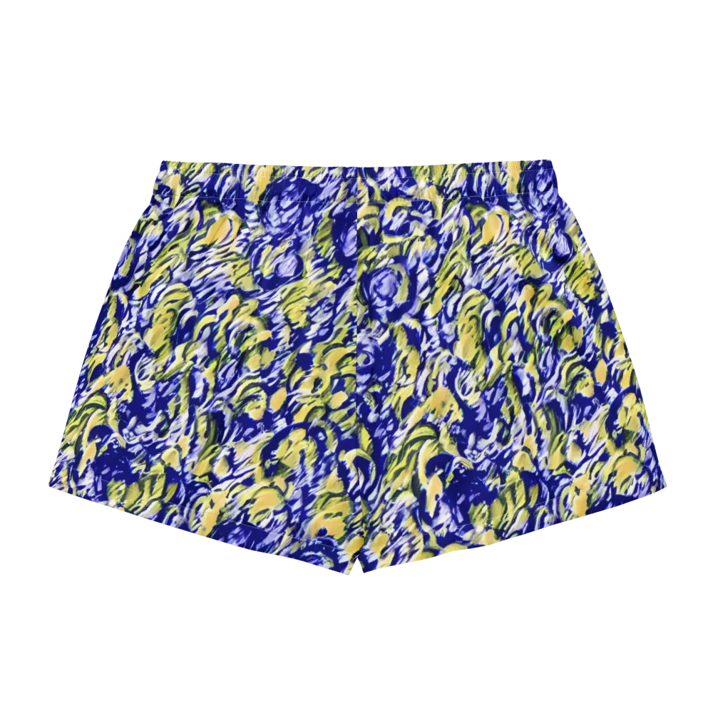 Cobalt Bloomstorm on Women's Pajama Shorts — Back