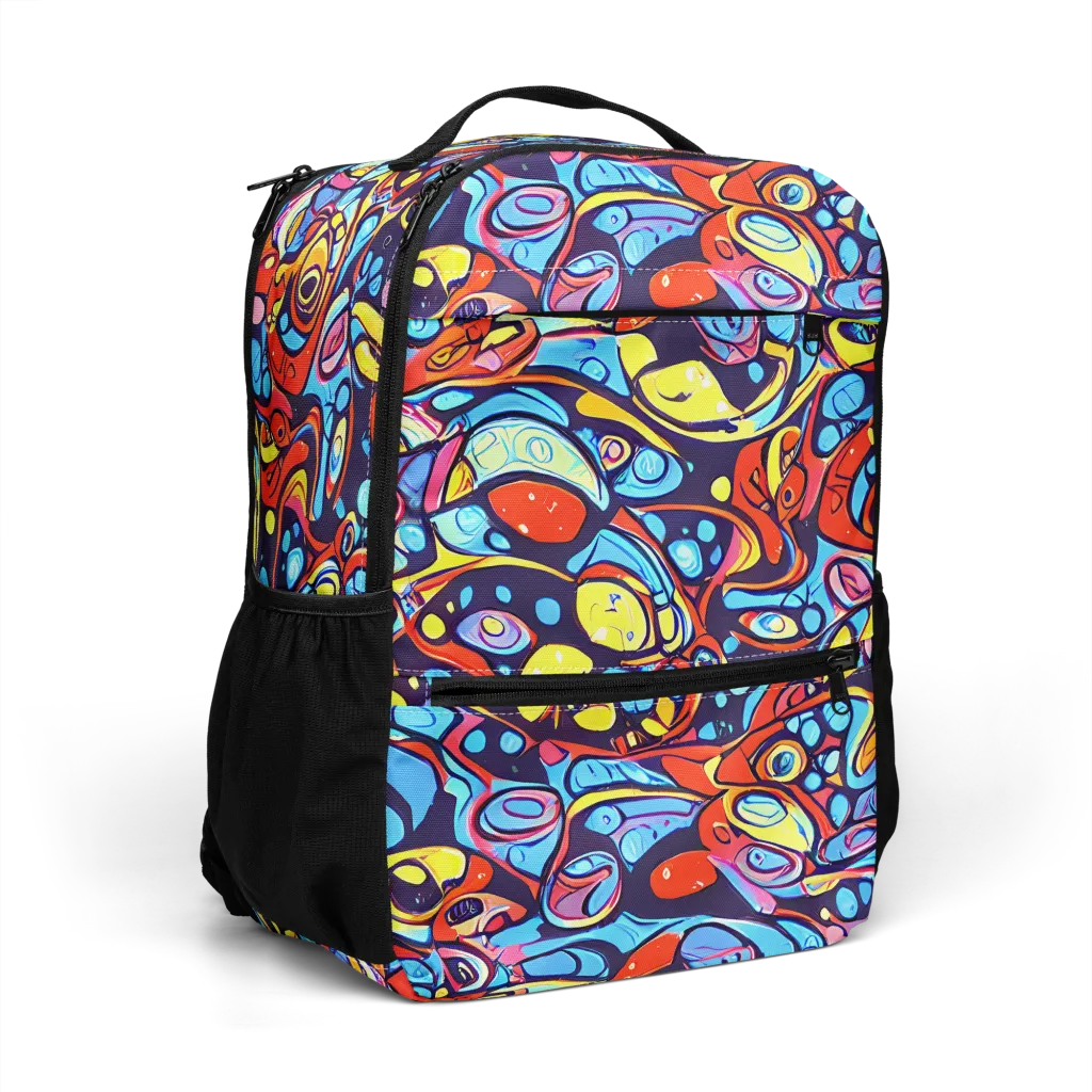 Neon Biomorph on Utility Backpack — Right Front
