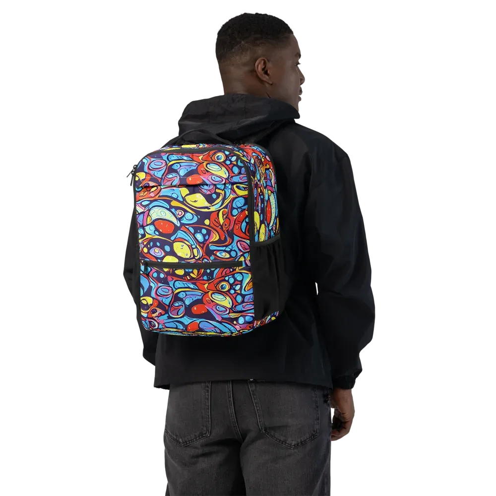 Neon Biomorph on Utility Backpack — Back