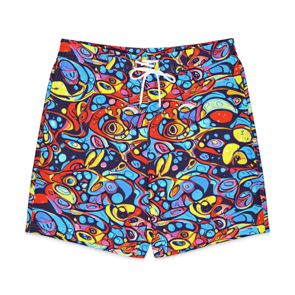 Neon Biomorph on Men's Board Shorts — Front