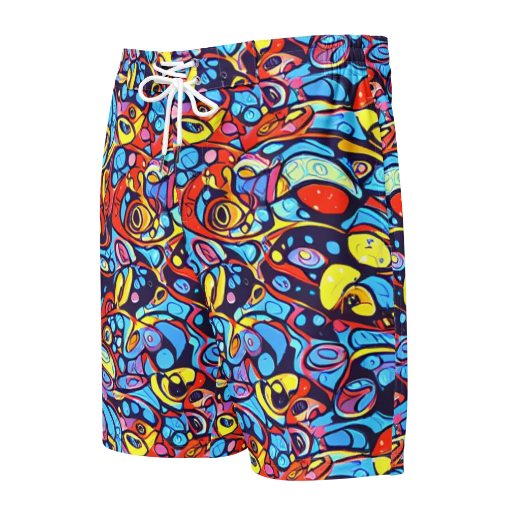 Neon Biomorph on Men's Board Shorts — Front