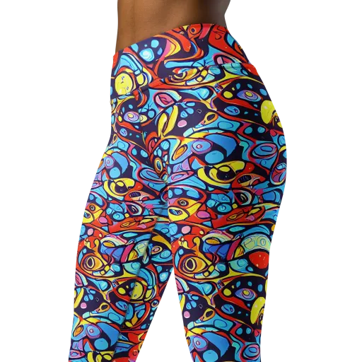 Neon Biomorph on a Yoga Leggings