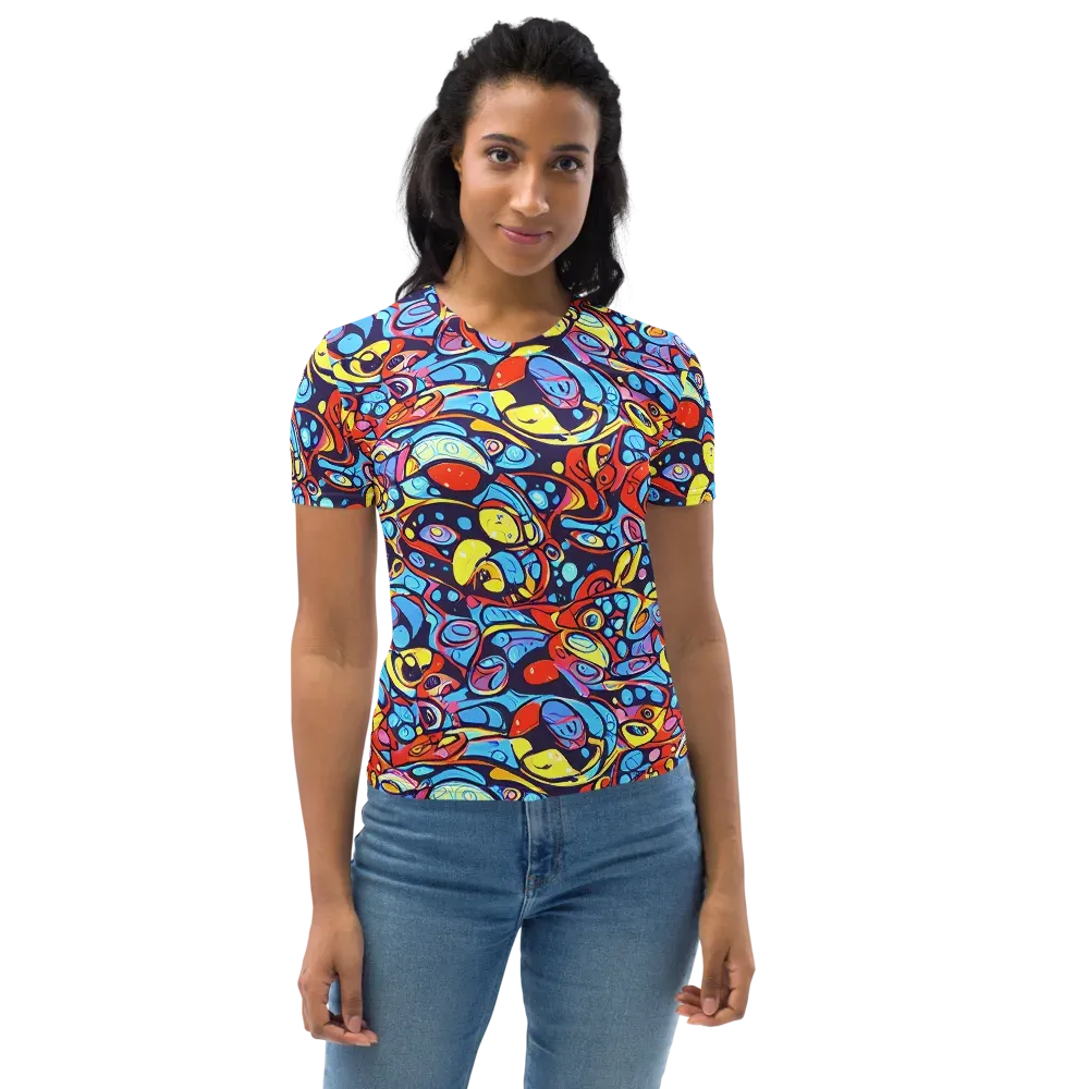 Neon Biomorph on Women's Crew Neck T-Shirt — Front