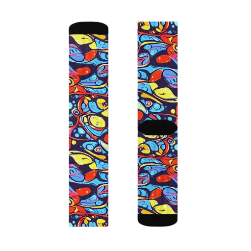 Neon Biomorph on a Socks