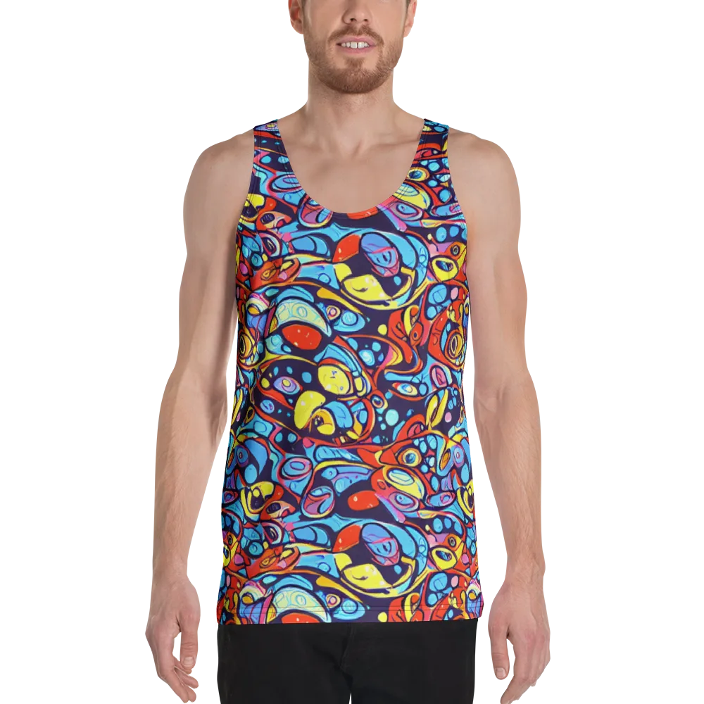 Neon Biomorph on Men's Tank Top — Front