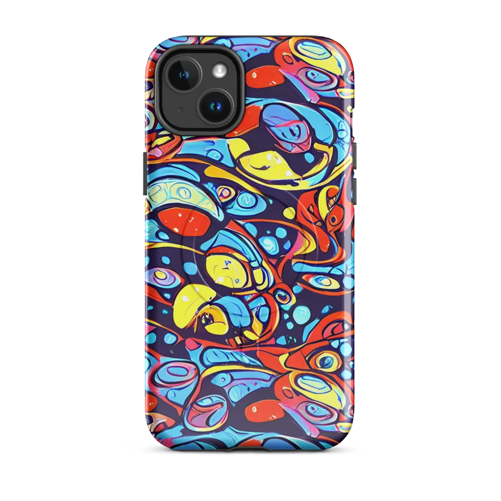 Neon Biomorph on MagSafe Tough Case for iPhone® — Front