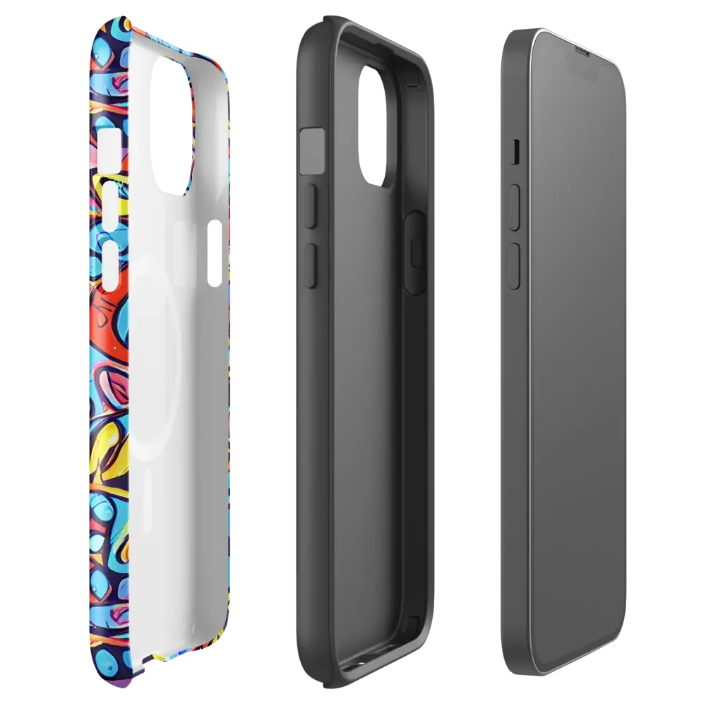 Neon Biomorph on MagSafe Tough Case for iPhone® — Front