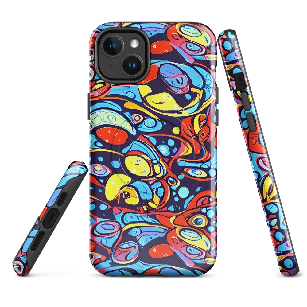 Neon Biomorph on MagSafe Tough Case for iPhone® — Front
