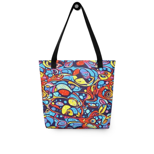Neon Biomorph on a Tote Bag