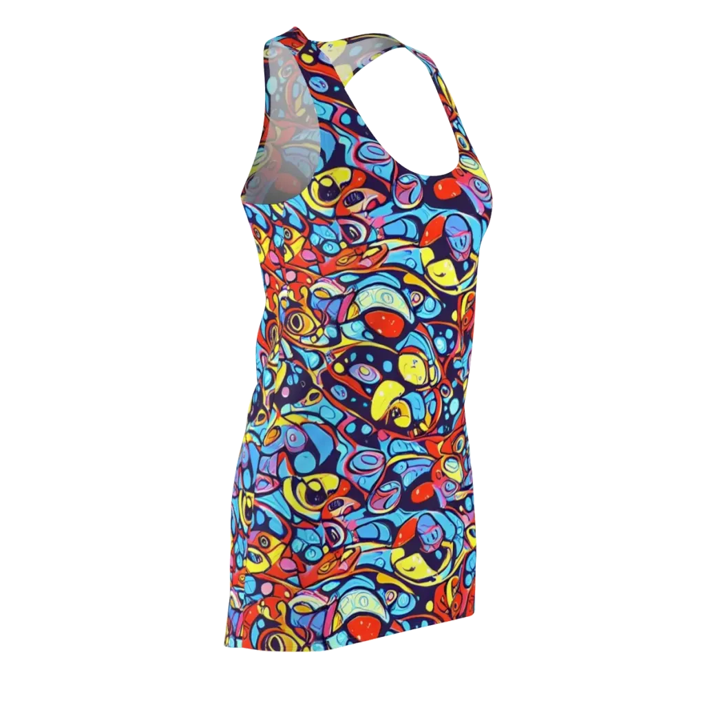 Neon Biomorph on Racerback Dress — Front Side