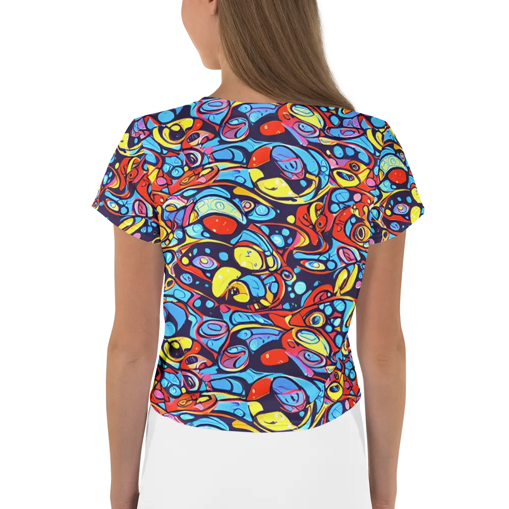 Neon Biomorph on Crop Tee — Back