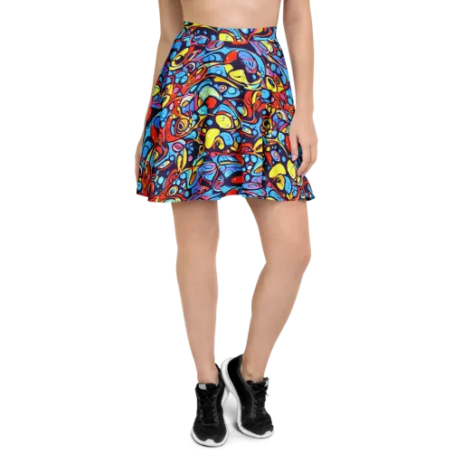 Neon Biomorph on a Skater Skirt