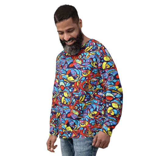 Neon Biomorph on a Sweatshirt