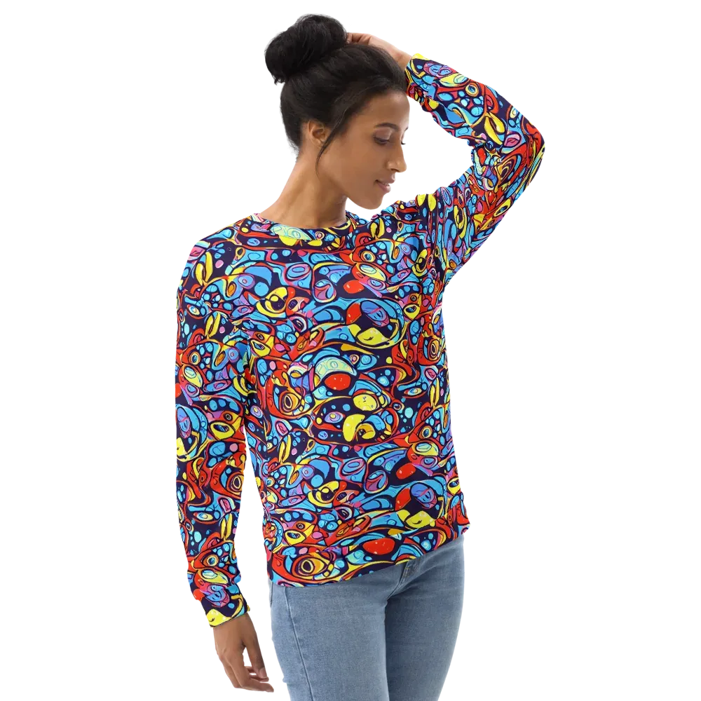 Neon Biomorph on Sweatshirt — Right Front
