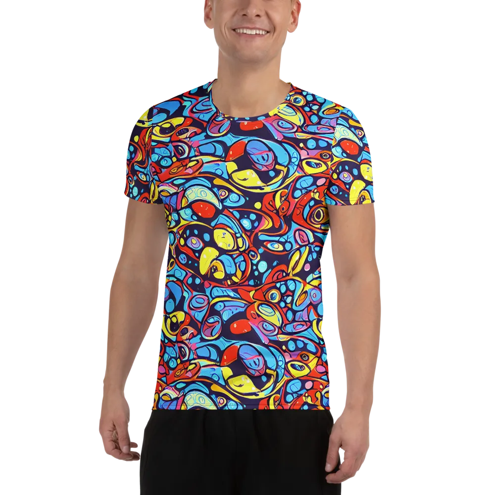 Neon Biomorph on Men's Athletic T-Shirt — Front